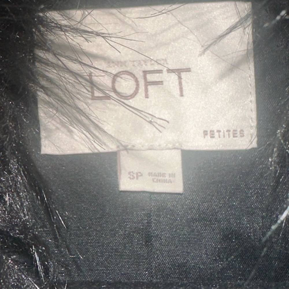 LOFT Black Faux Fur Vest - Picture 2 of 4
